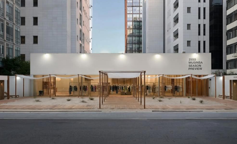 25ss 무신사 팝업 외관 이미지