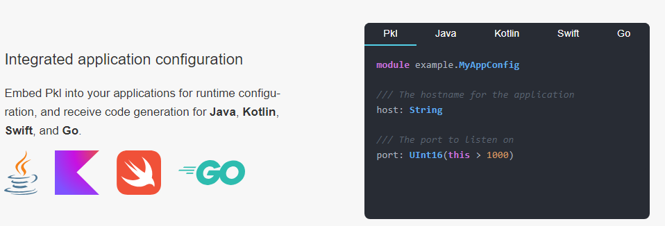 애플이 자체 개발 언어 'Pkl'을 오픈소스로 공개했습니다(출처- pkl-lang홈페이지)