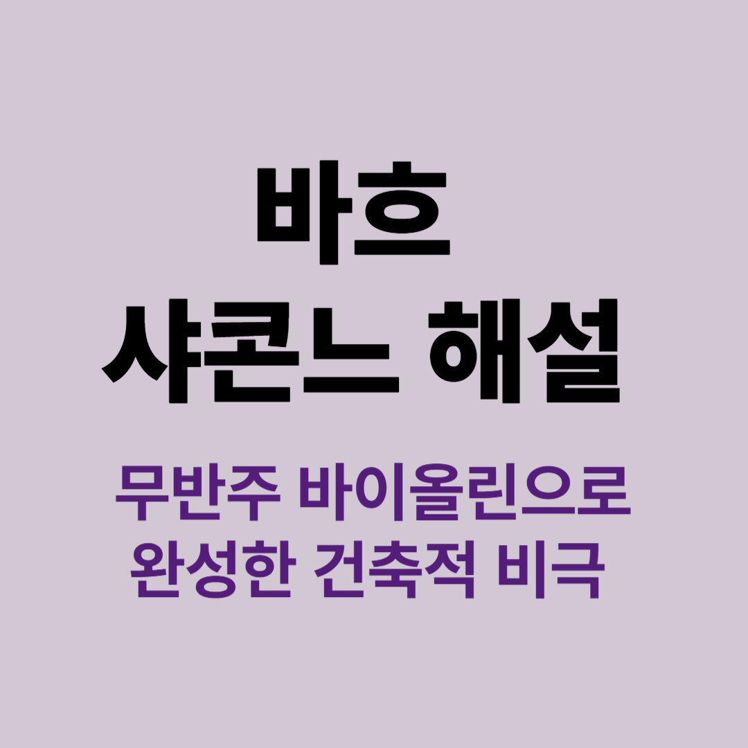 바흐 샤콘느 악보와 무반주 바이올린 연주 장면