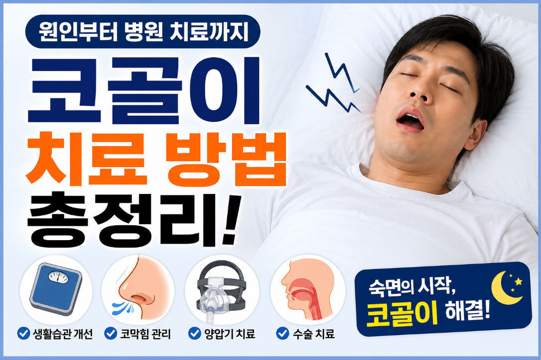코골이 치료 방법 총정리, 원인부터 병원 치료까지