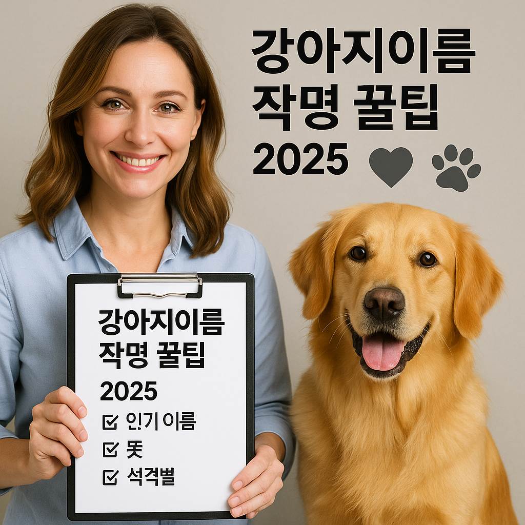 강아지 이름 작명 꿀팁 2025 | 인기 이름·뜻·성격별 네이밍 가이드