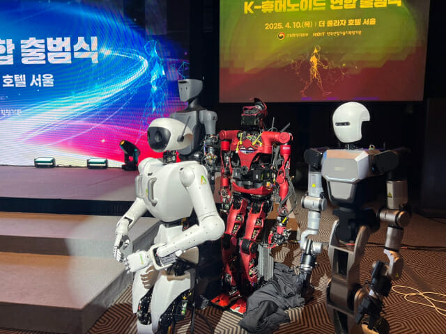 K-휴머노이드 연합 참가 업체들이 개발하고 있는 국산 휴머노이드 로봇