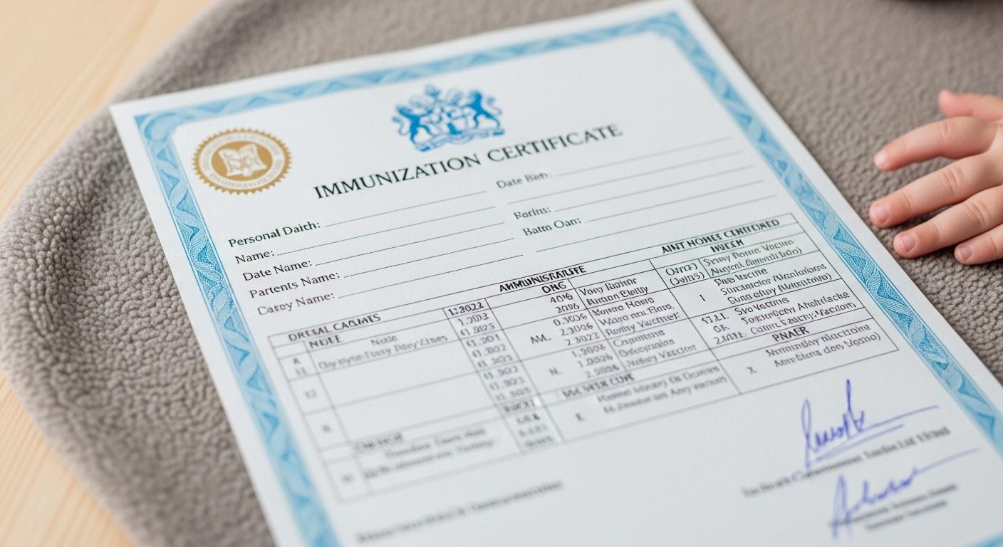 아기 예방접종 증명서 발급
