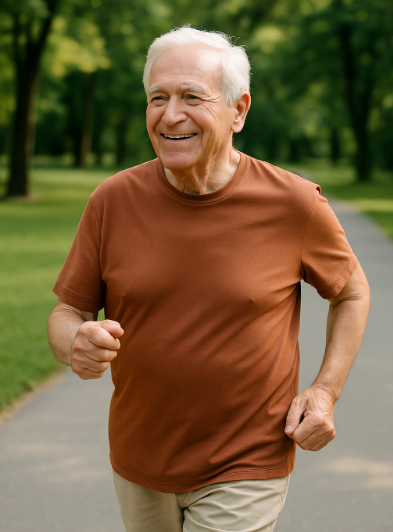 유산소운동 중인 노인