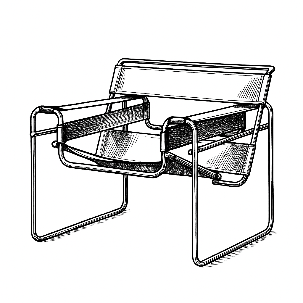 미니멀리즘 가구의 상징이라 불리는 마르셀 브로이어의 바실리 체어