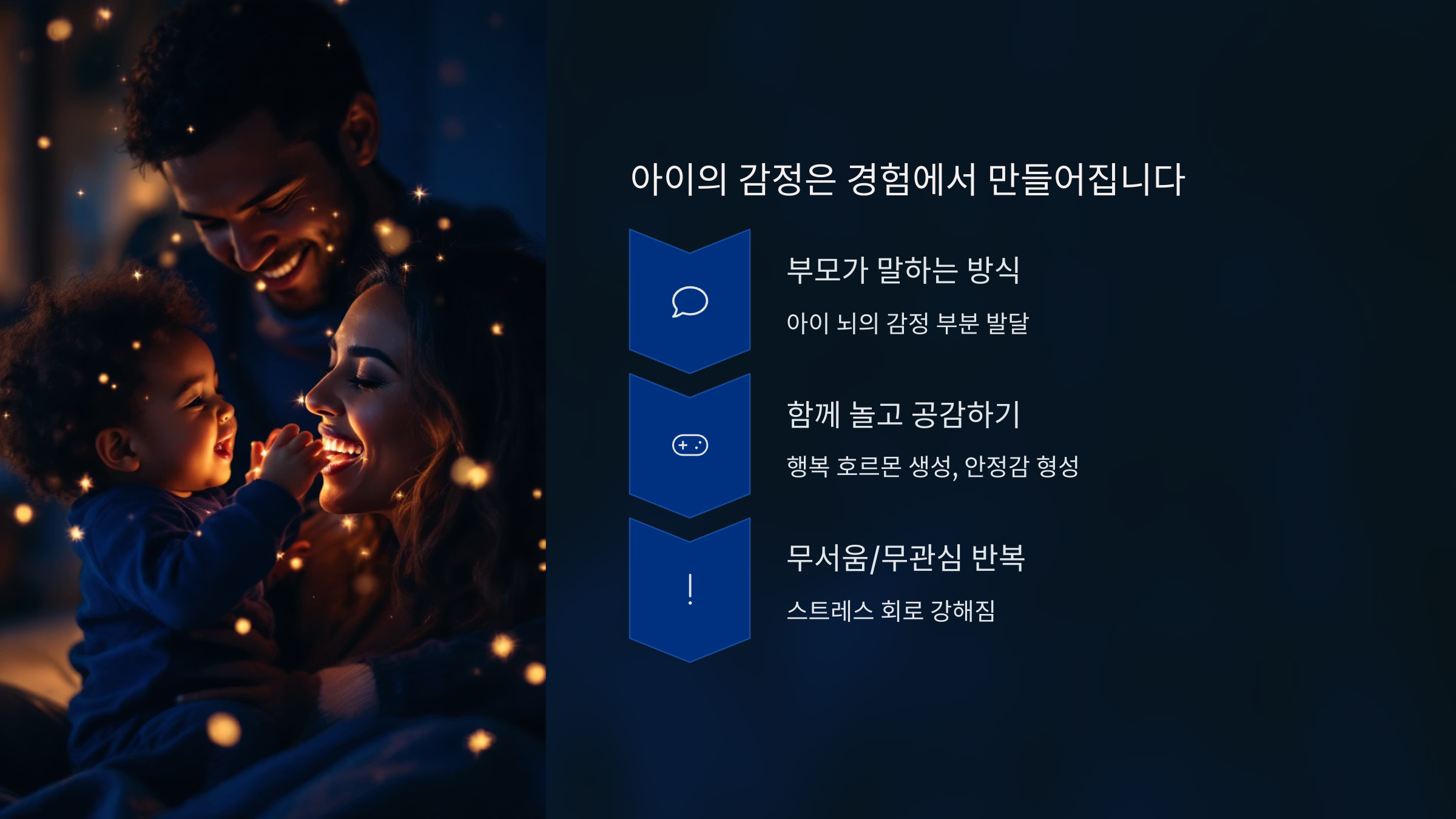 아이의 감정은 경험에서 만들어집니다