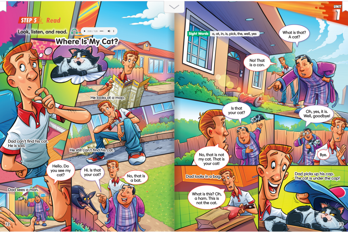 Fast Phonics 교재 내 파닉스를 이용한 스토리페이지