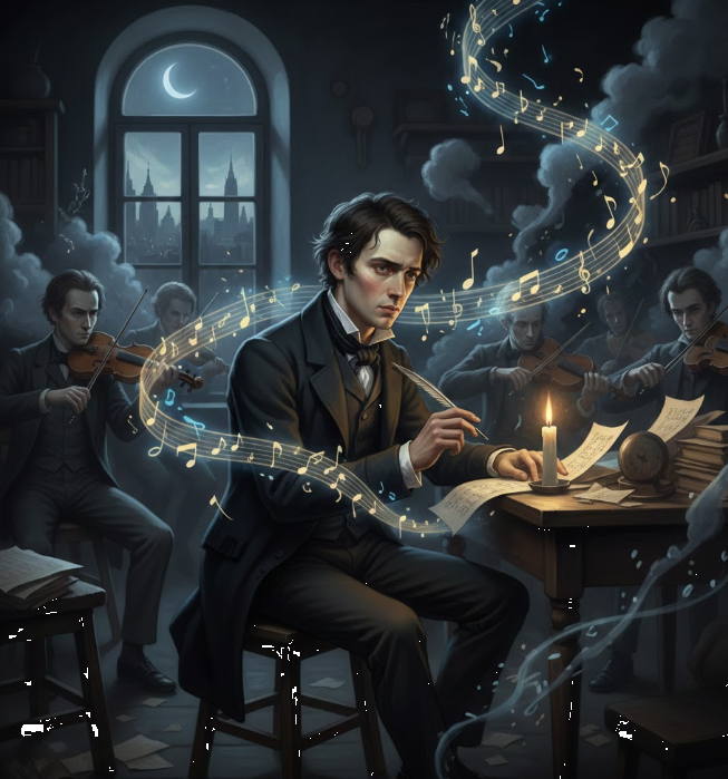 '미완성 교향곡' 연주 관련 그림