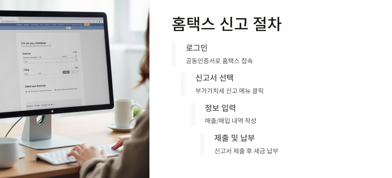 홈택스 신고 절차와 단계별 화면