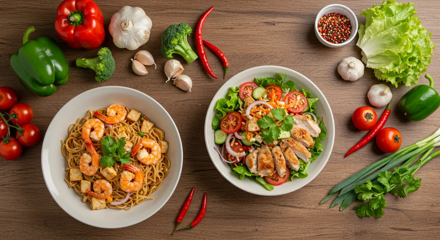 야채와 단백질로 채운 식단