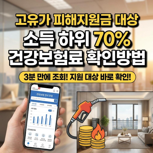 고유가 피해지원금 대상 건강보험료 기준 확인하기