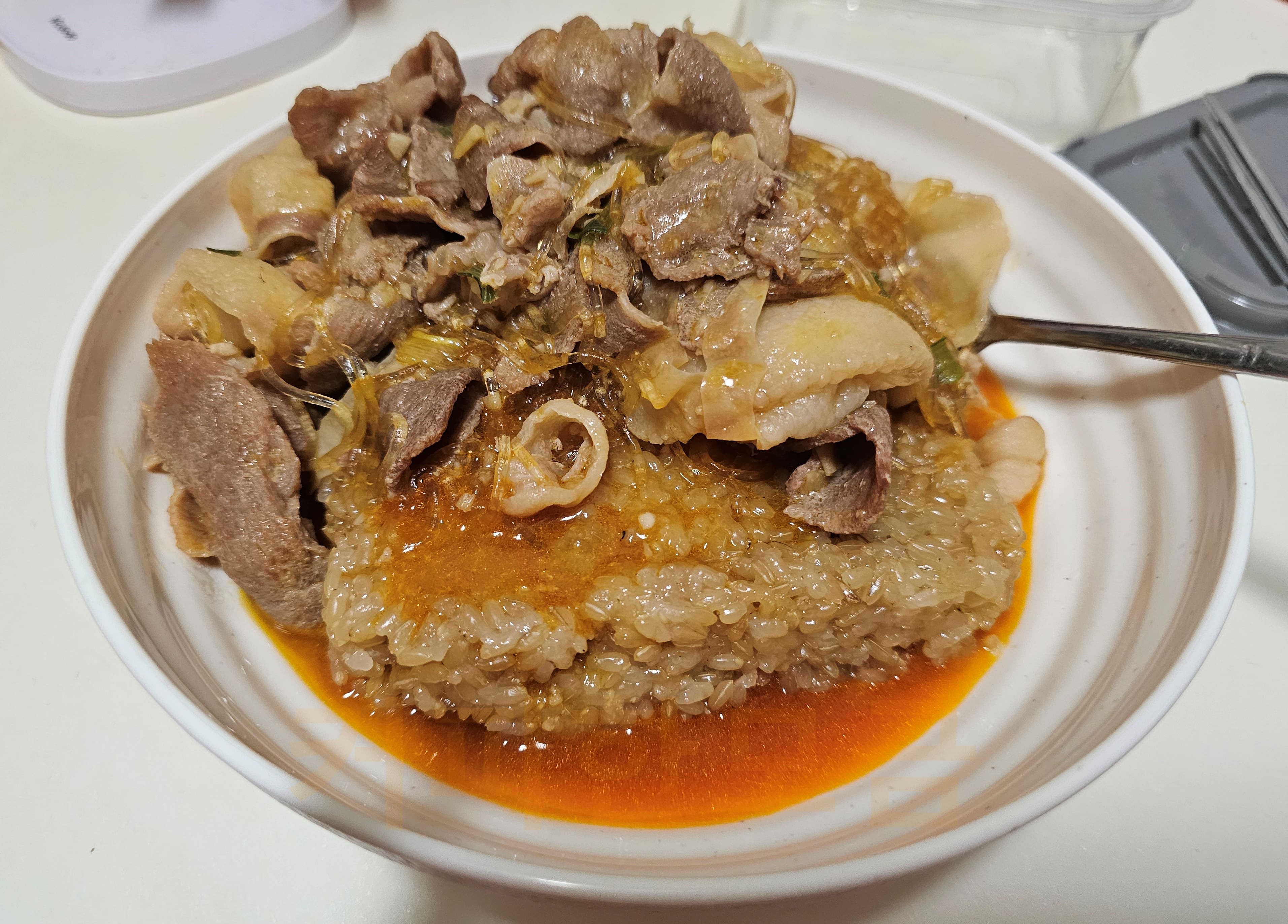 컵누들로 잡채밥 만들기 레시피 /다이어트용