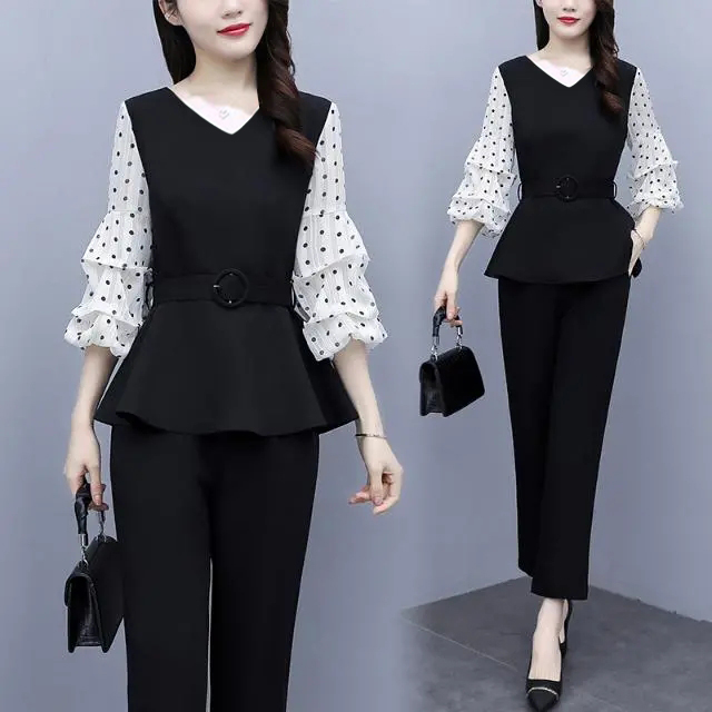 여성 세미 정장 스타일 2022 투피스 재킷 마이 바지