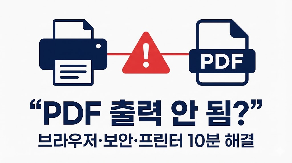 연말정산 간소화 PDF 출력 안 될 때 해결법: 브라우저&middot;보안&middot;프린터 10분 루틴