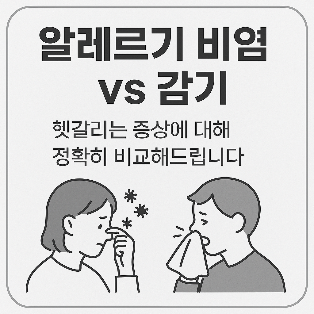 알레르기 비염과 감기 차이를 알려주는 썸네일