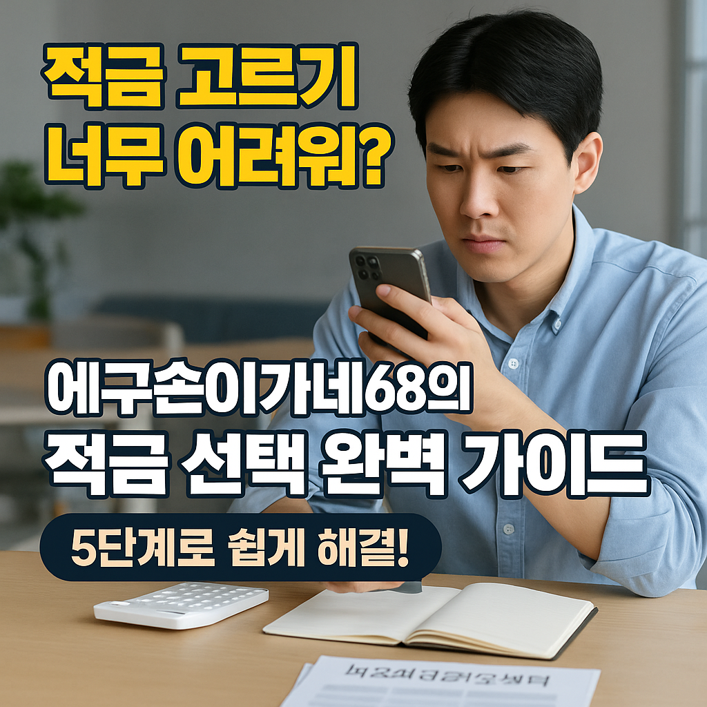 에구손이가네68의 적금 선택 완벽 가이드