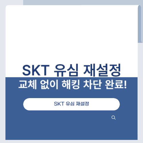 SKT 유심 재설정 사진