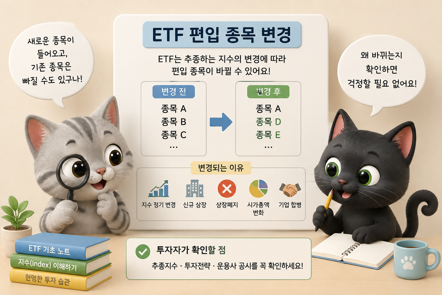 국내 주식ETF종목,편입 관련 내용