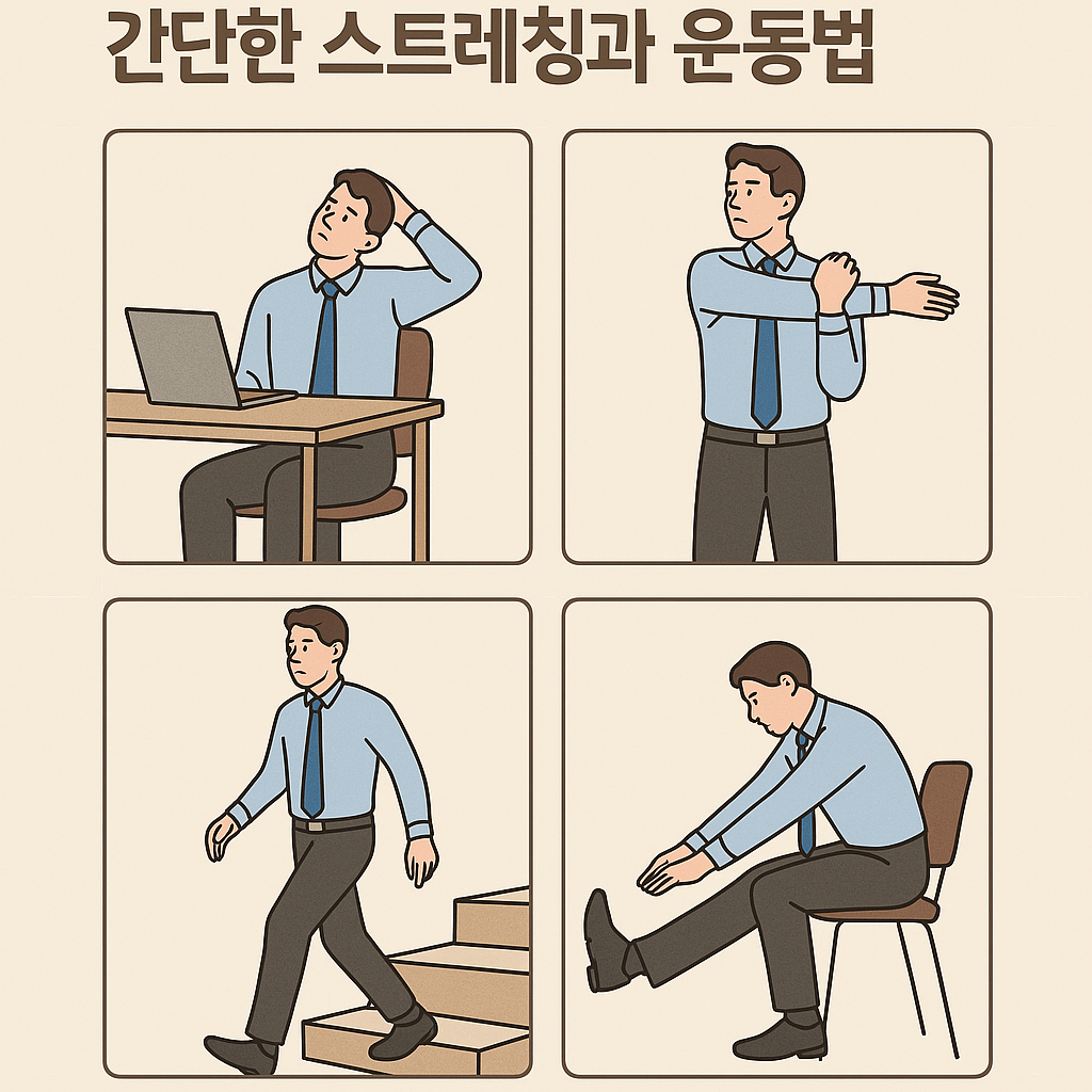 직장인을 위한 간단한 스트레칭과 운동법