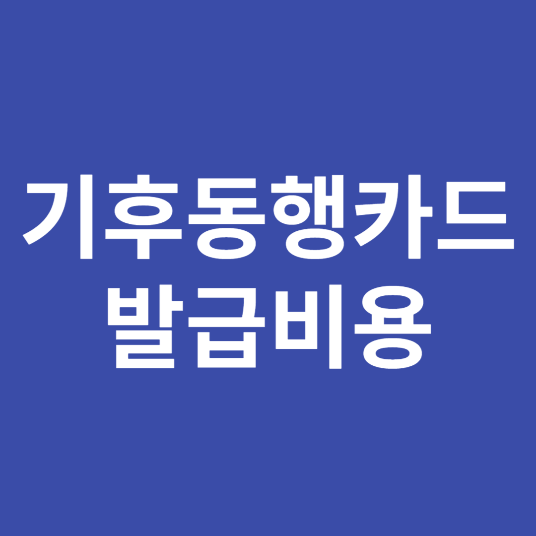기후동행카드 발급비용