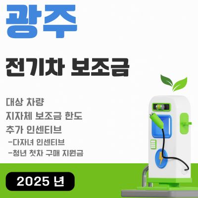 썸네일_광주 전기차 보조금 2025 신청가이드 (테슬라 모델3, 모델Y, EV6, EV4, 아이오닉5)