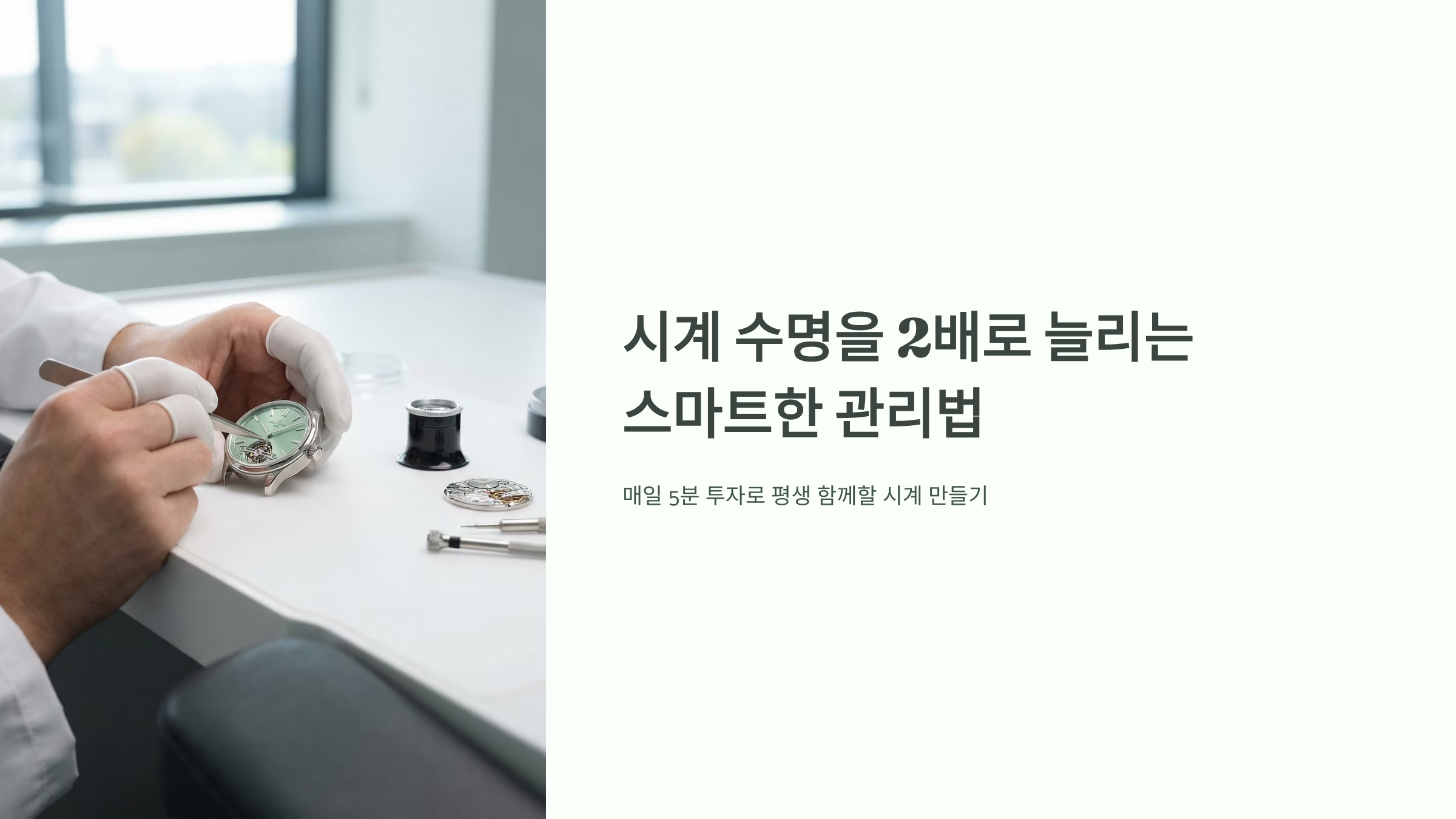 고급 손목시계 수명 2배 늘리는 관리법