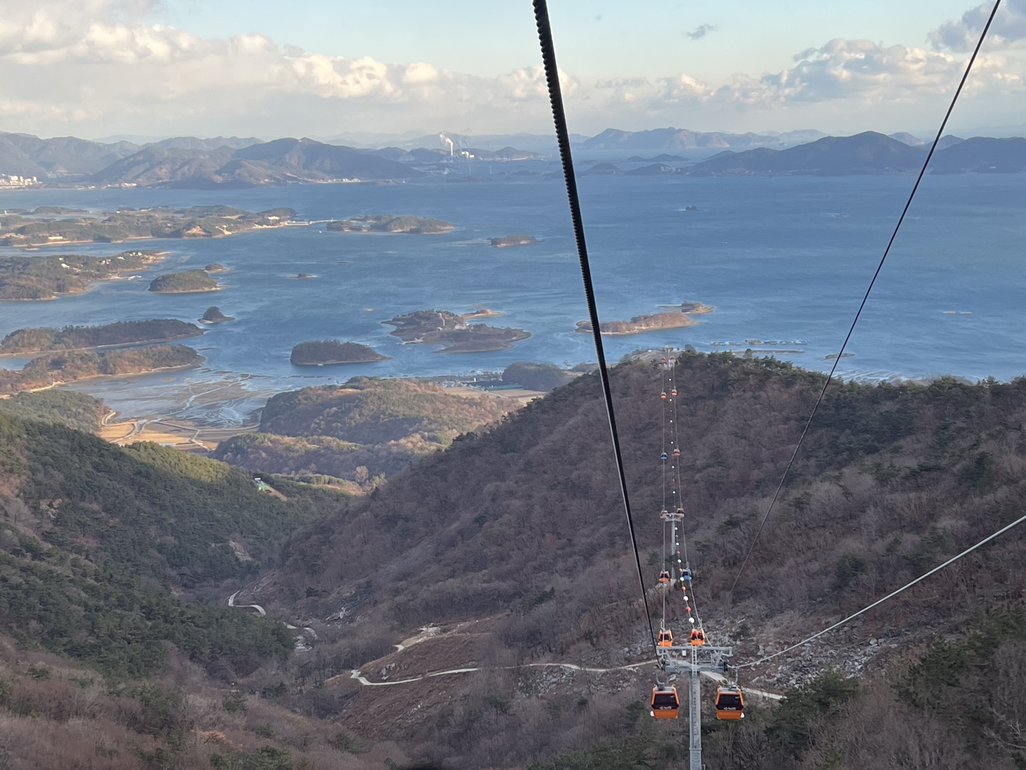 하동케이블카-남해바다