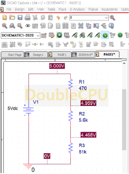 2.5V-470,5.6k,51k옴-회로2-구성-및-시뮬레이션-결과