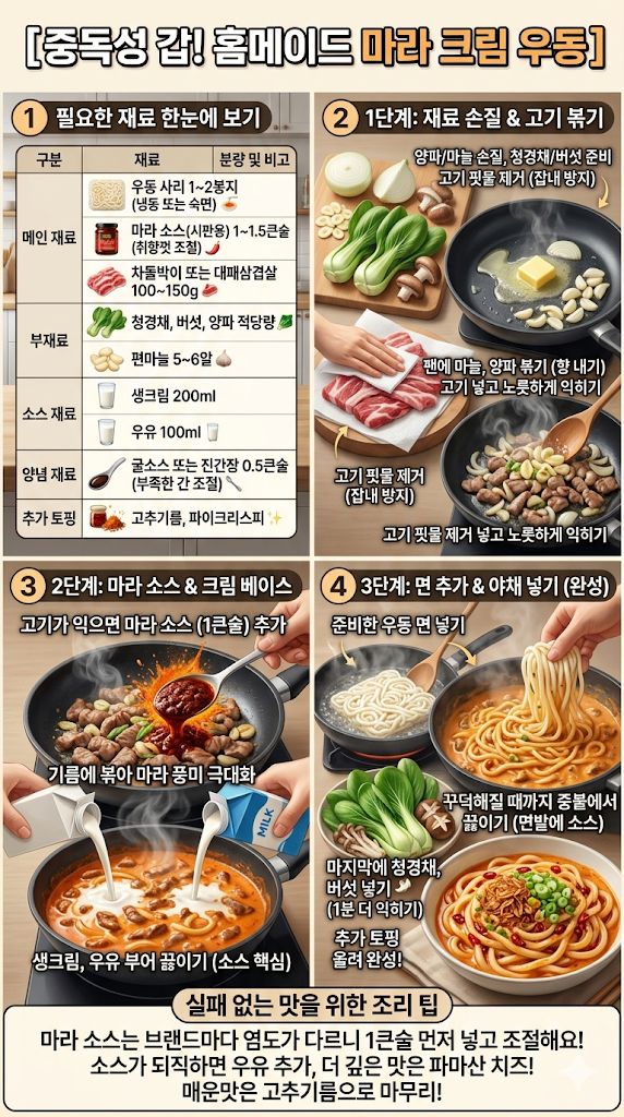 마라크림우동 만드는법