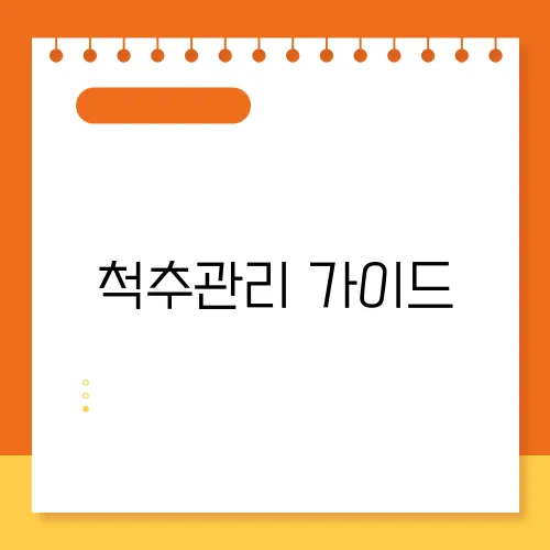 척추관리 가이드
