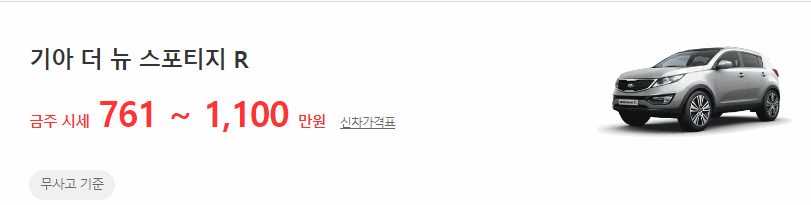 더 뉴 스포티지R 중고차