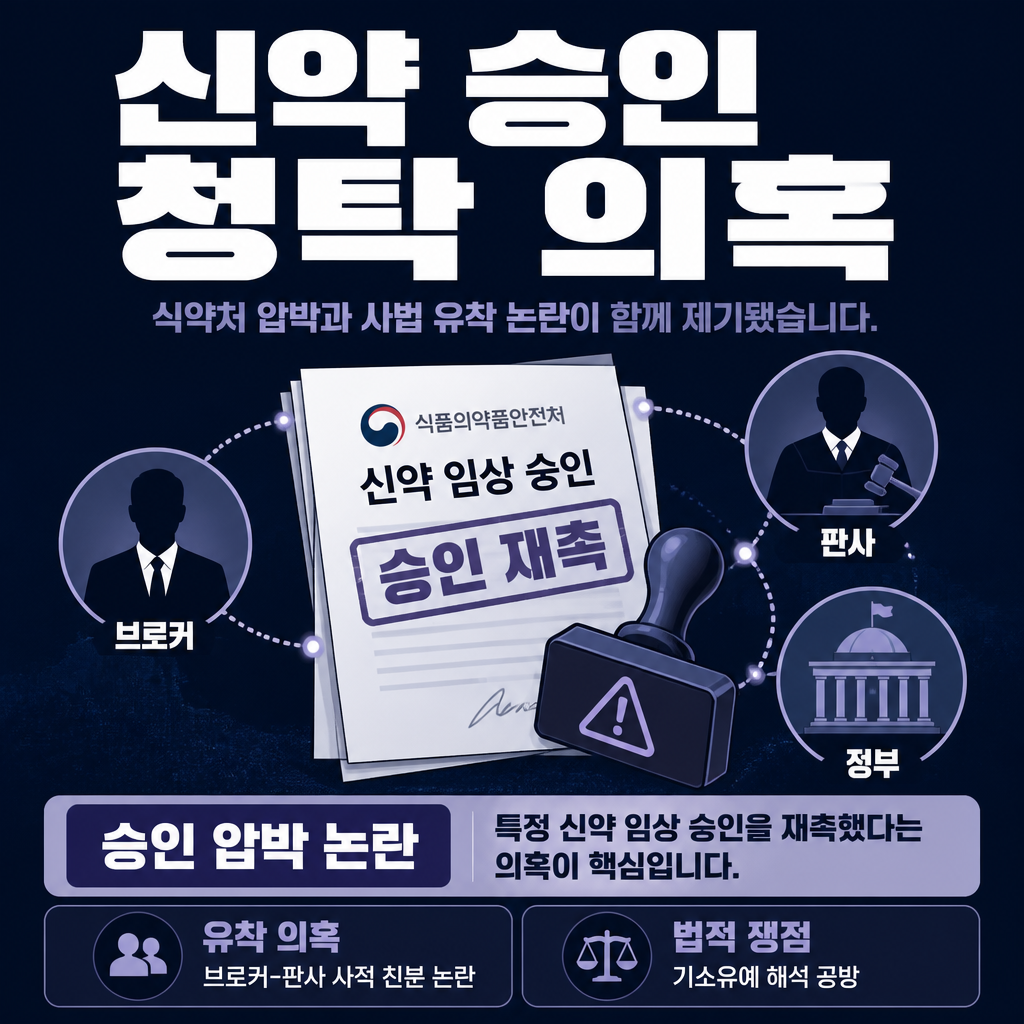 신약 승인 청탁 의혹