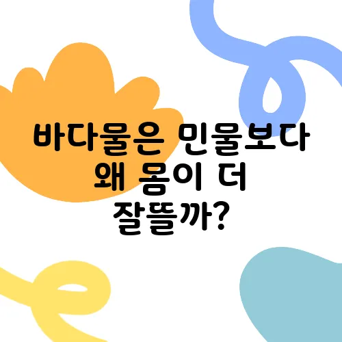바다물은 민물보다 왜 몸이 더 잘뜰까?