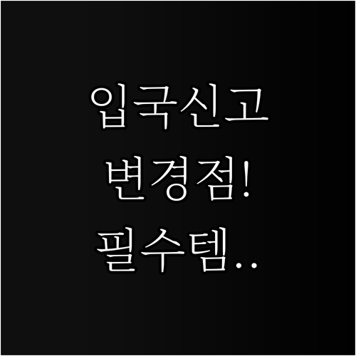 중국 입국신고서 변경 사항 및 작성 ..