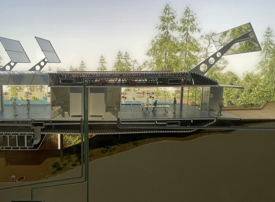 프레드 올센을 위한 숲 속 파빌리온 단면1