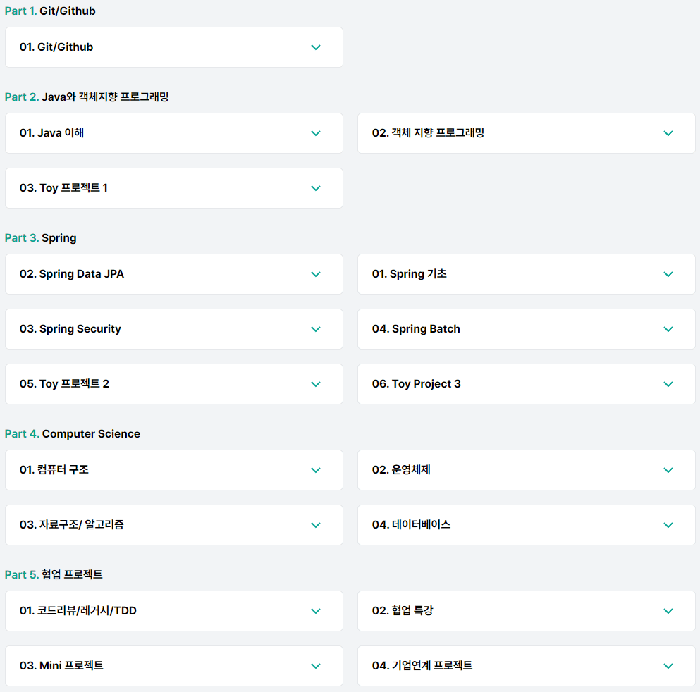 백엔드개발자부트캠프커리큘럼