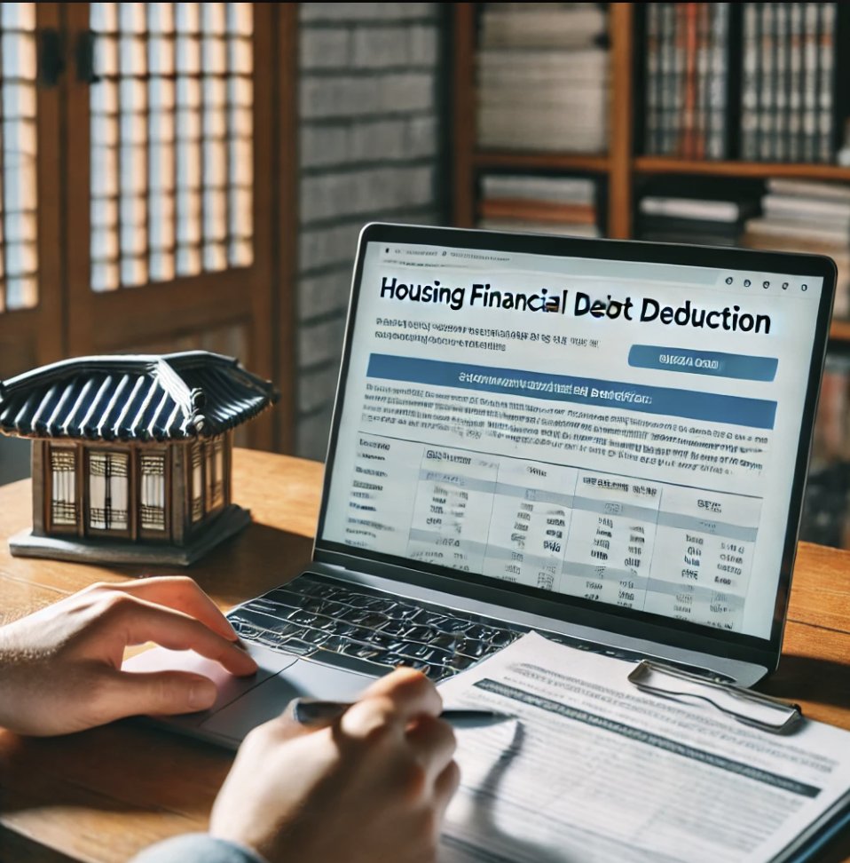 대출상환팁과 관련해 대출 서류와 정부 웹사이트에서 혜택을 확인하는 장면