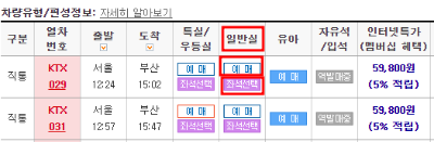 ktx 경로우대할인율과 적용노선 2