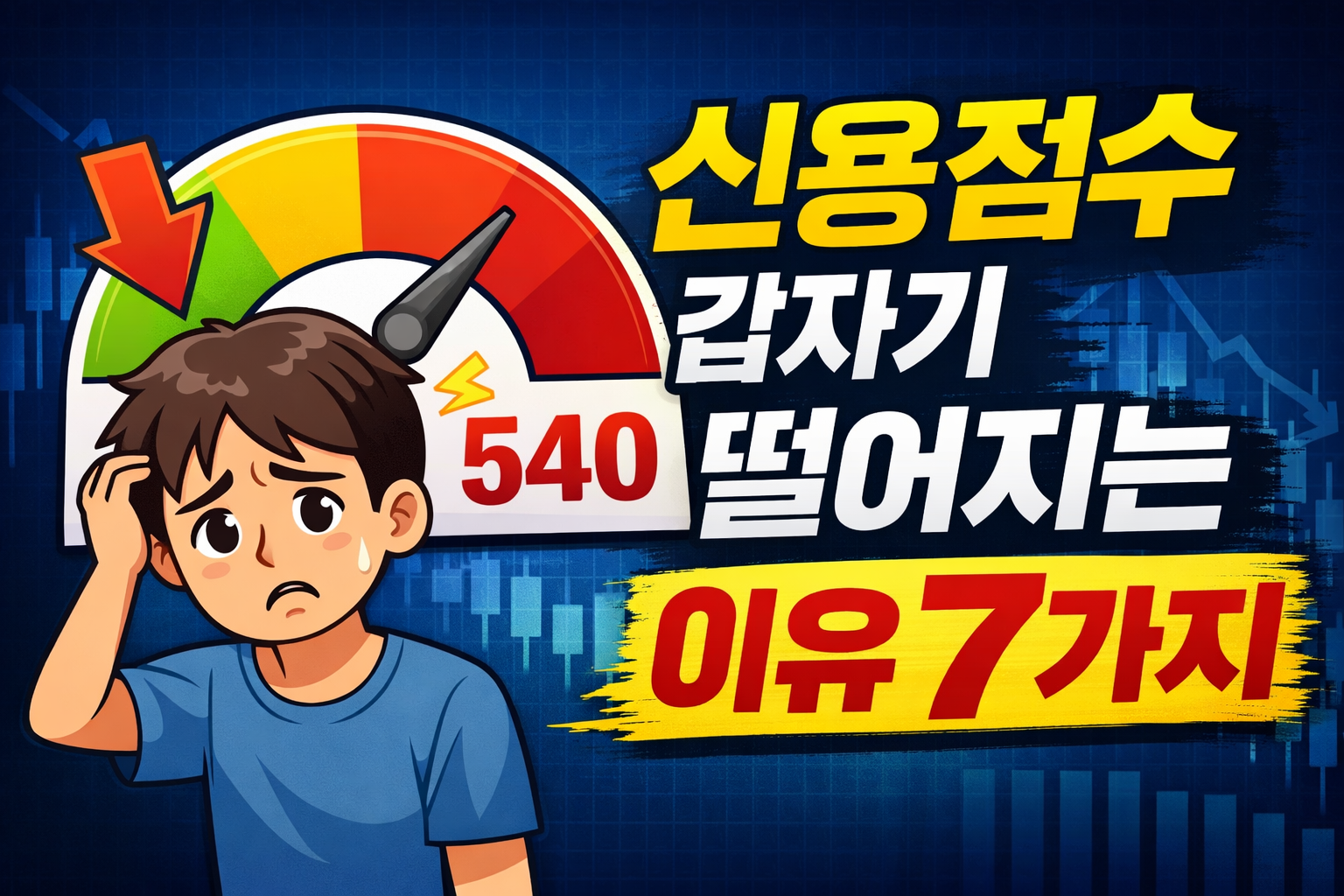 신용점수 갑자기 떨어지는 이유 7가지