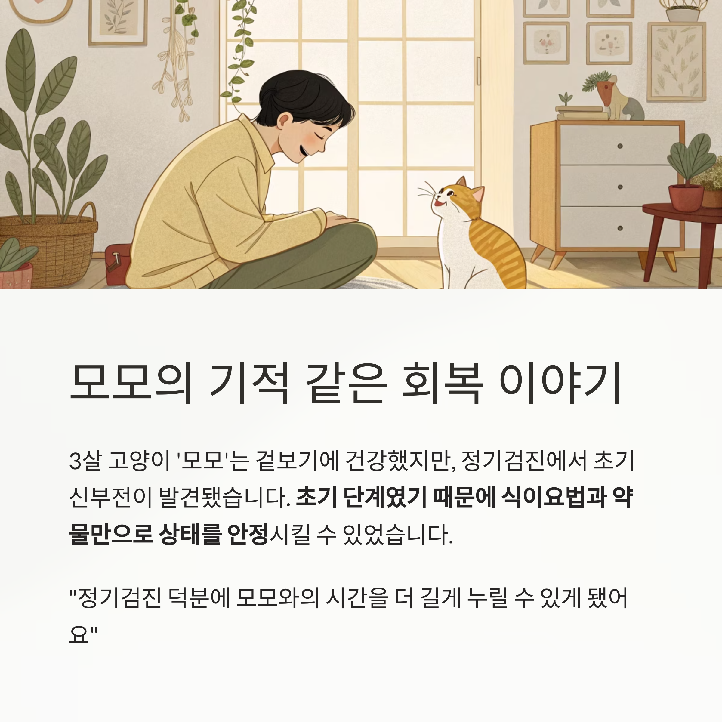모모의 기적 같은 회복 이야기