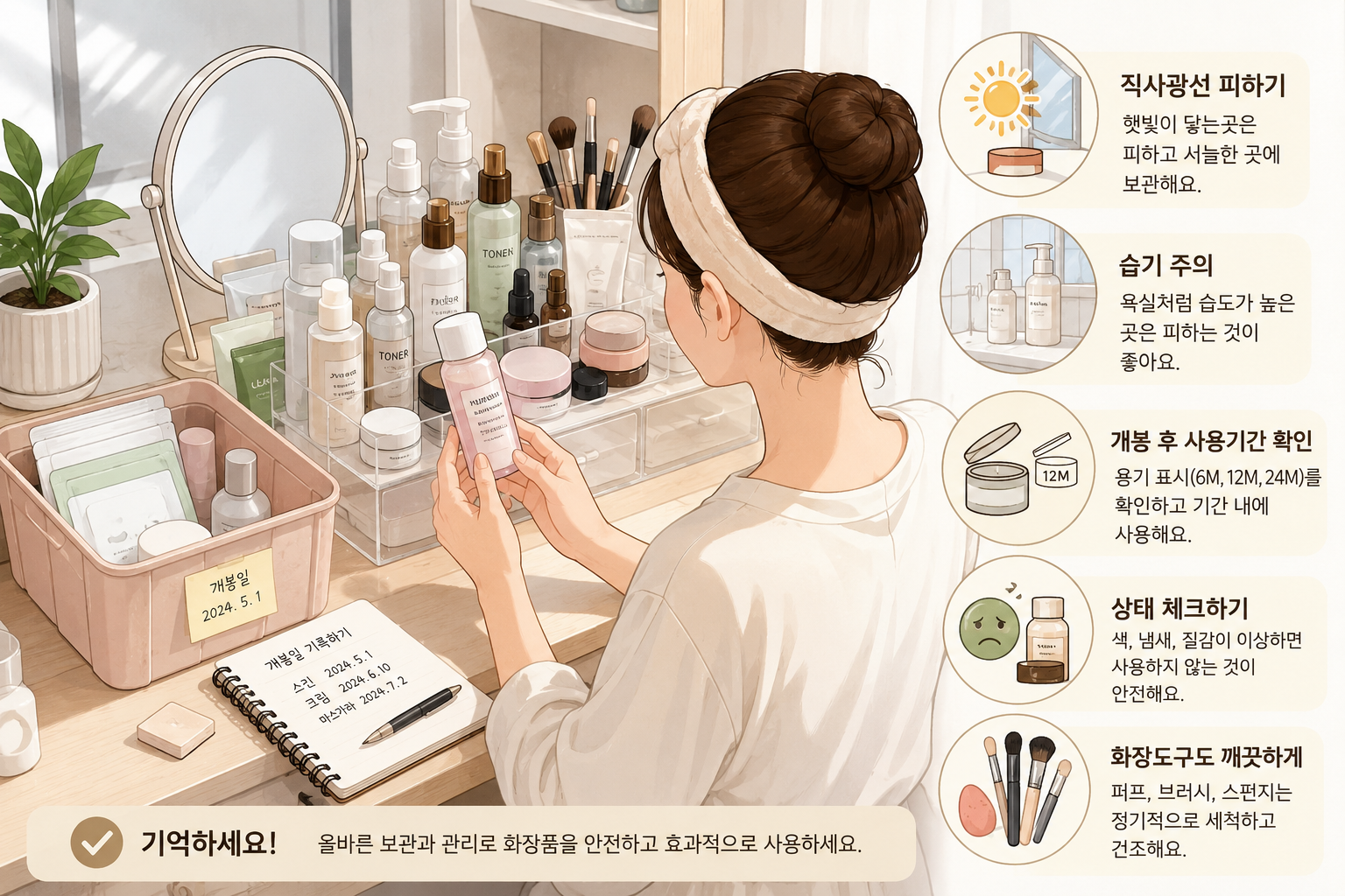 집에서 쓰는 화장품 관리방법과 사용기한