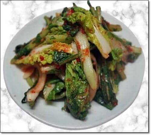 얼갈이배추겉절이