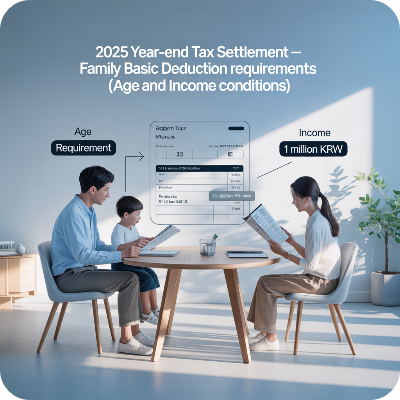 2025 연말정산 부양가족 기본공제 요건 이미지