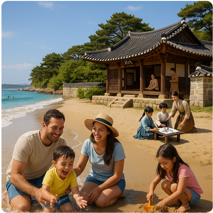 아이와 함께 강릉 경포대 해수욕장과 오죽헌 가족여행