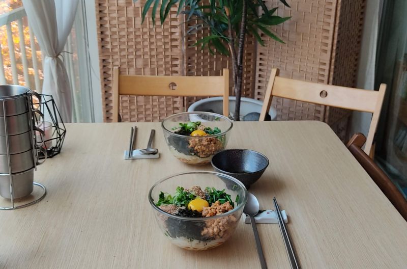 베란다 카페에 세팅해준 모습