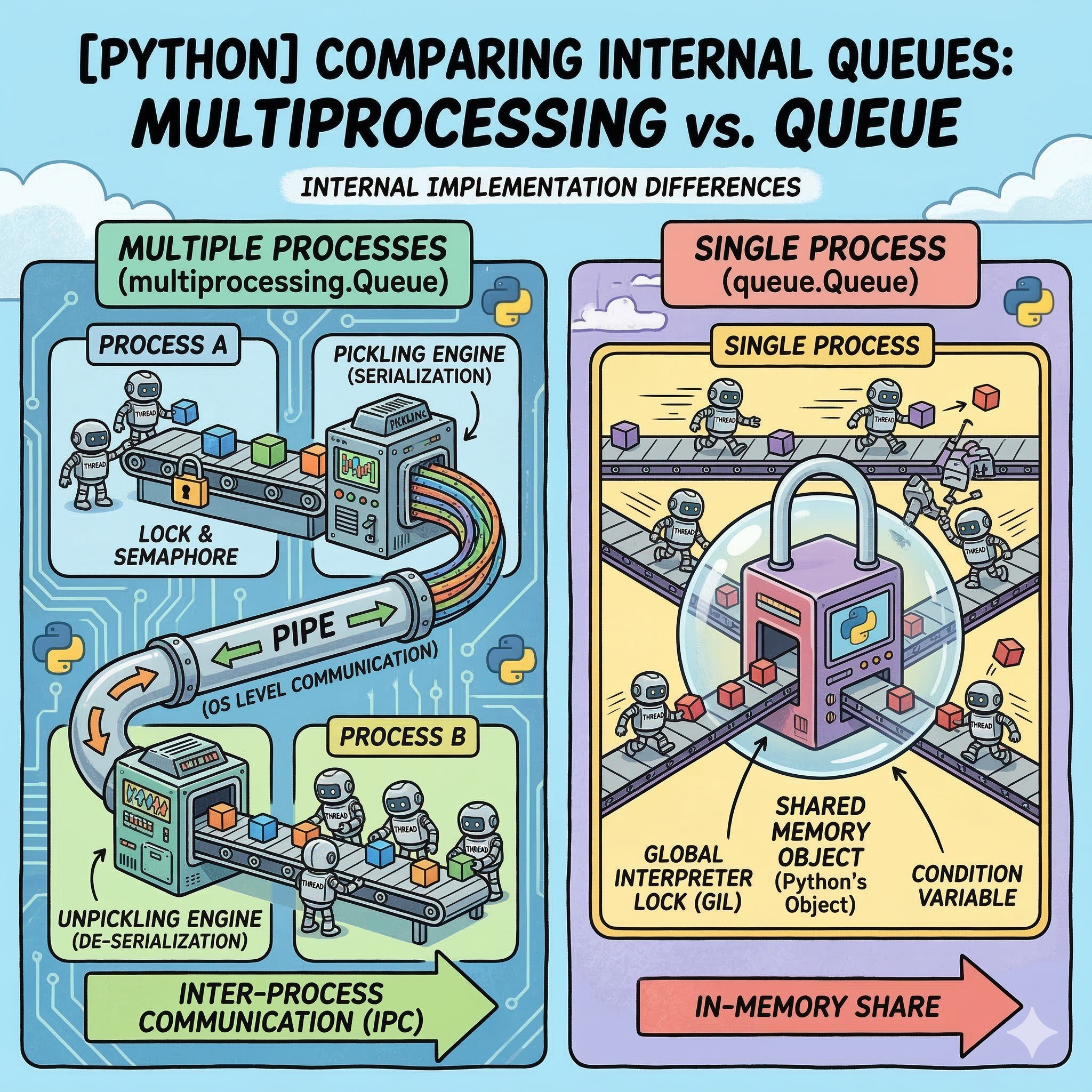 multiprocessing.Queue와 queue.Queue