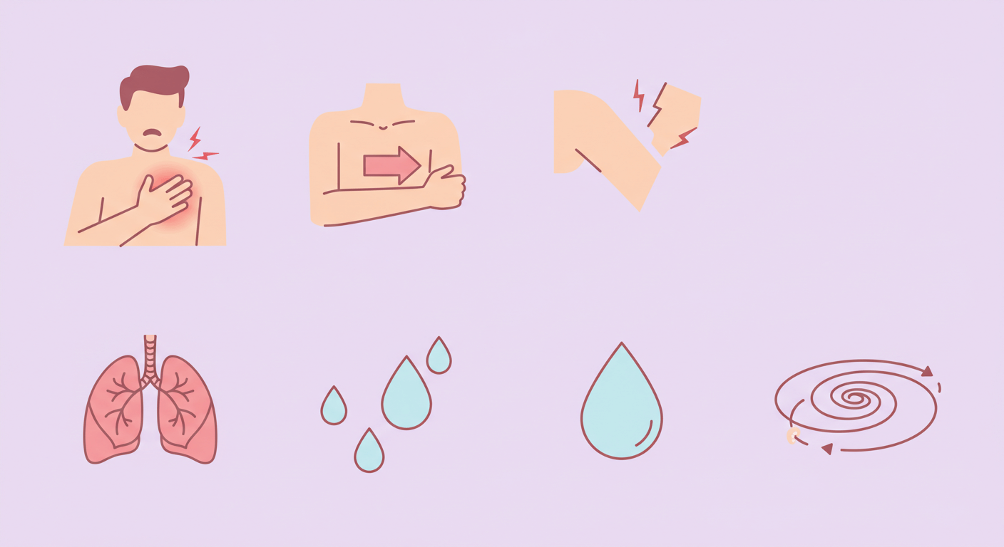 대표적인 심근경색 증상들