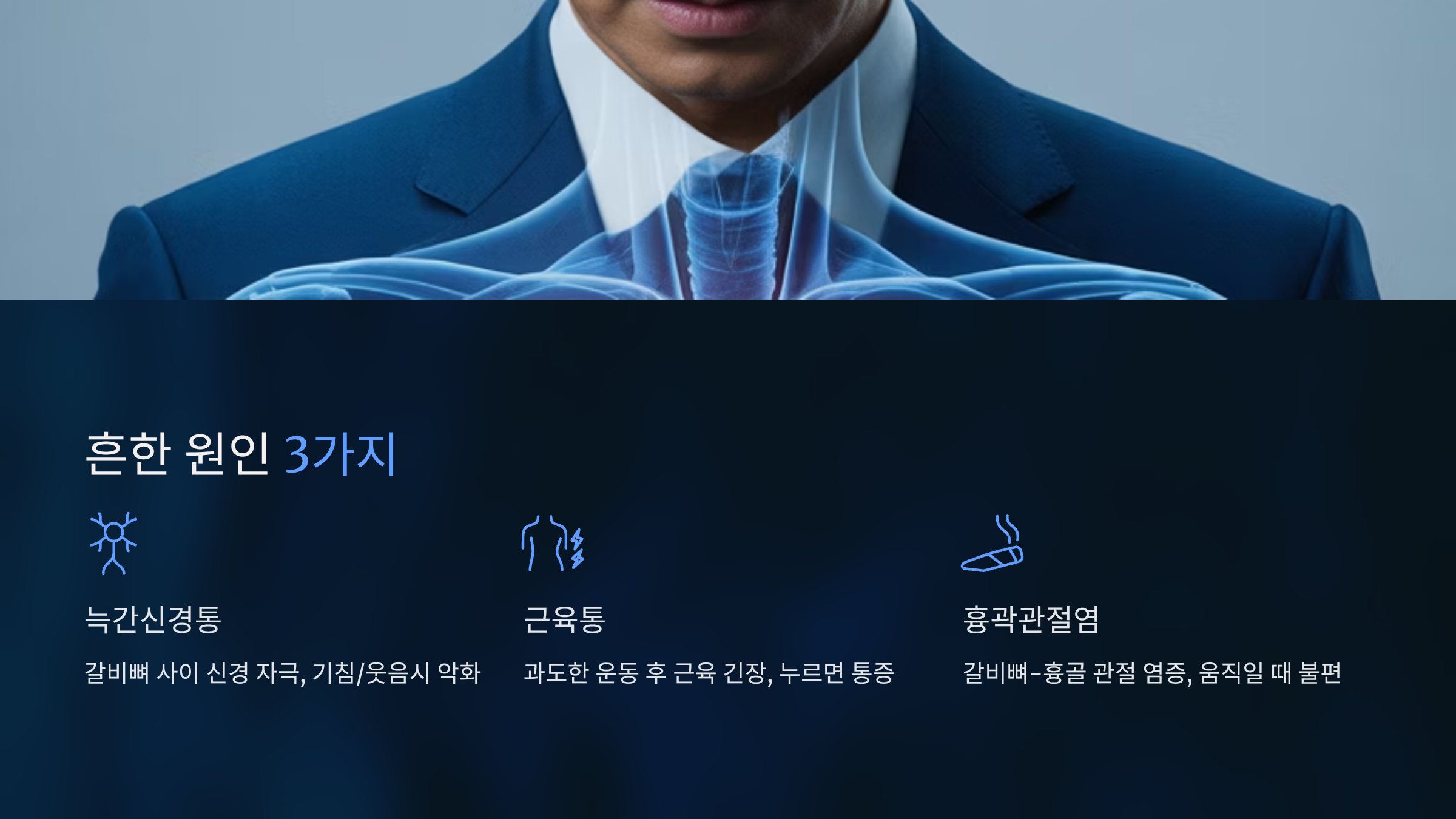 오른쪽 가슴 통증 원인, 흔한 경우 3가지