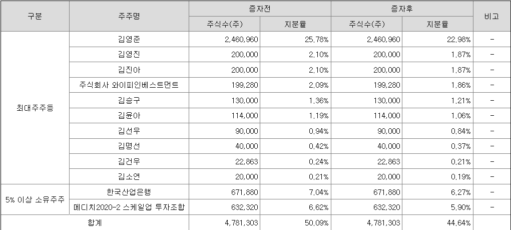 노머스 최대주주