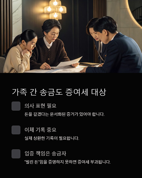 가족 간 송금도 증여세 대상